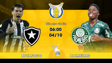 Link Xem Trực Tiếp Botafogo (RJ) vs Palmeiras 06h00 Ngày 04/10/2022